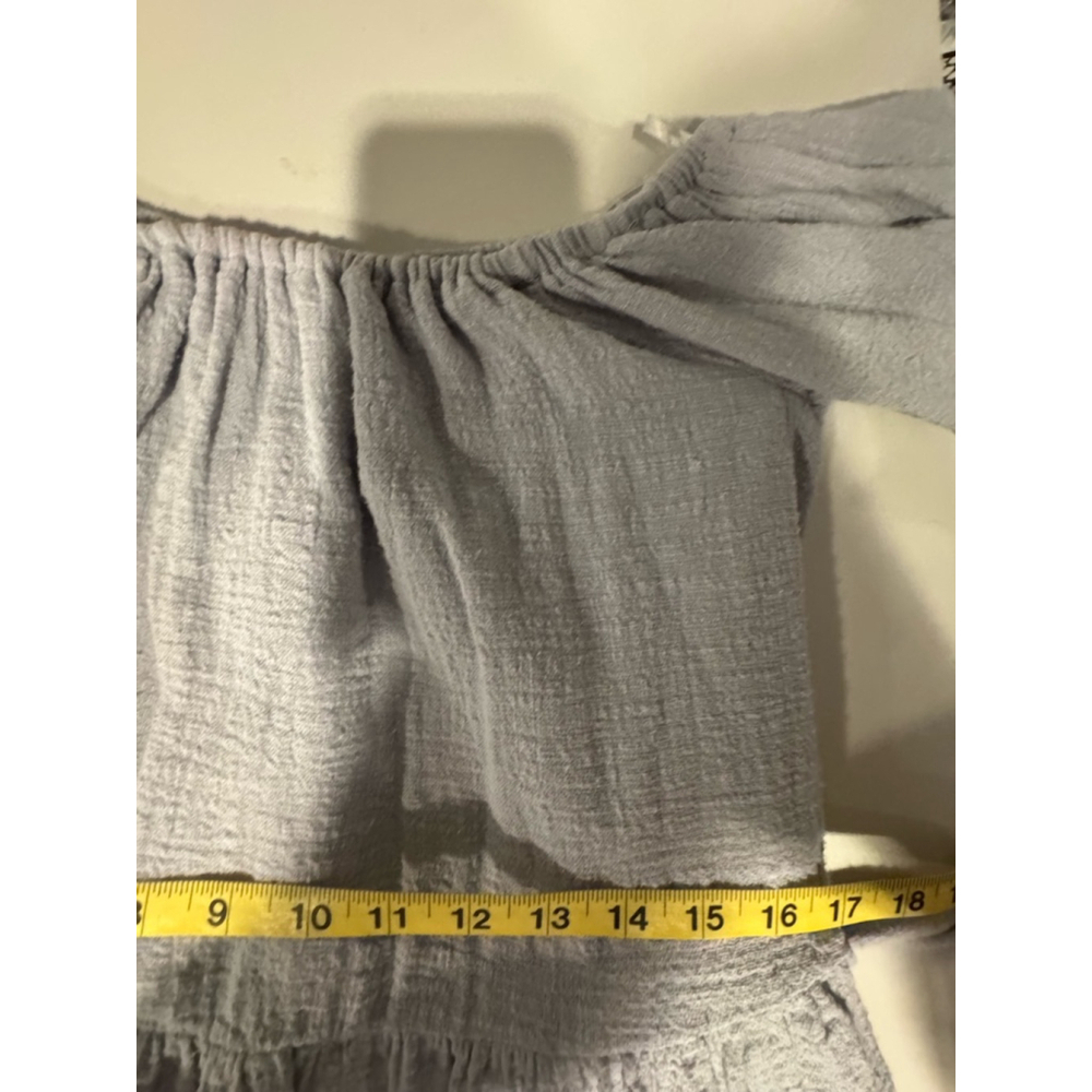 Petal Roz Off Shoulder Tie Mini Dress Size S light blue (bluish gray) - Picture 8 of 11